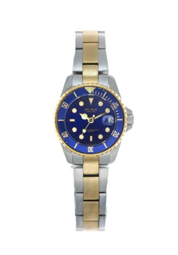 Two-Tone Women's Blue Diver's Watch