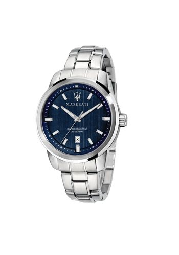 Maserati Men's SUCCESSO Chronograph Silver Tone Stainless Steel Watch w/Metal Bracelet